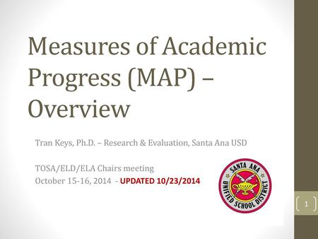 Measures of Academic Progress (MAP) – Overview