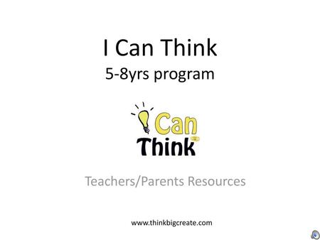 I Can Think 5-8yrs program