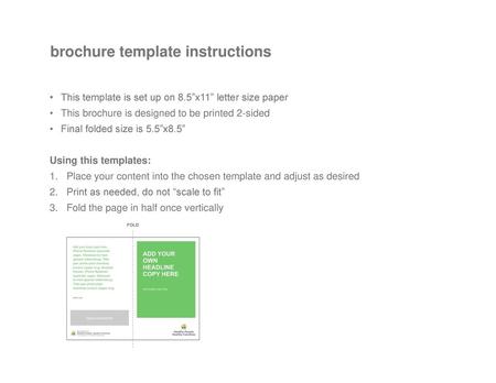 brochure template instructions