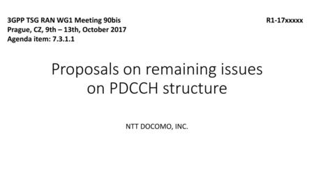 Proposals on remaining issues on PDCCH structure