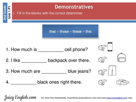 that – those – these – this