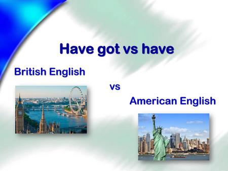 British English vs American English