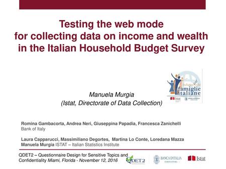 for collecting data on income and wealth