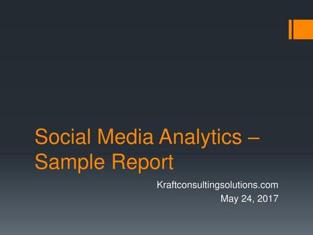 Social Media Analytics – Sample Report