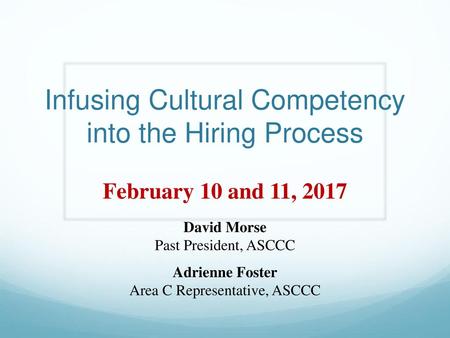 Infusing Cultural Competency into the Hiring Process