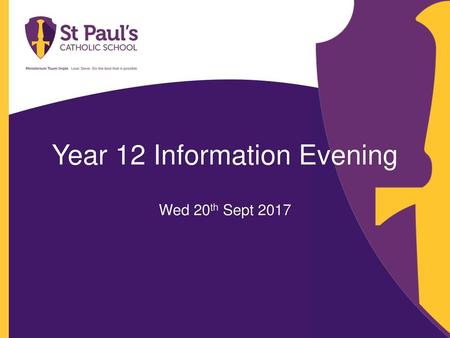 Year 12 Information Evening