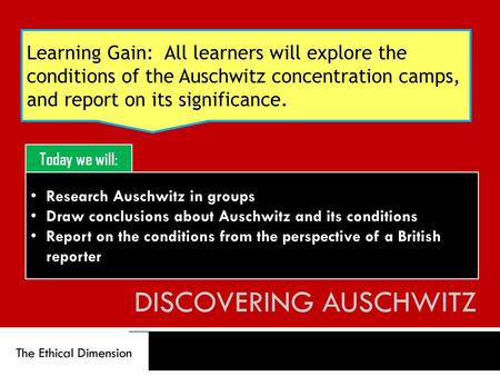 Discovering auschwitz