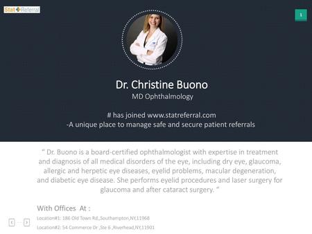 Dr. Christine Buono MD Ophthalmology