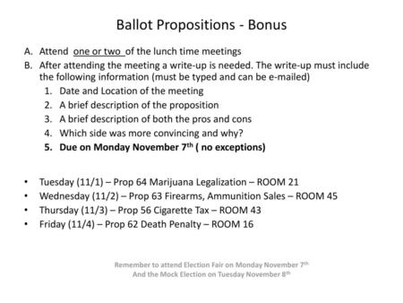 Ballot Propositions - Bonus