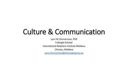 Culture & Communication