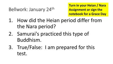 How did the Heian period differ from the Nara period?