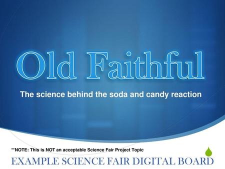 EXAMPLE SCIENCE FAIR DIGITAL BOARD