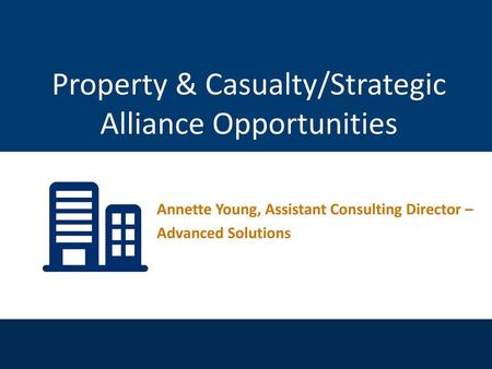 Property & Casualty/Strategic Alliance Opportunities