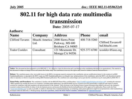 for high data rate multimedia transmission