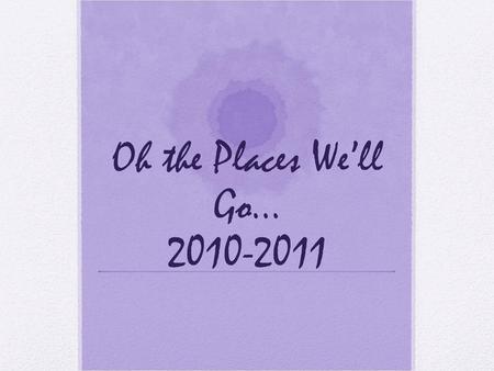 The Who. Oh the Places We’ll Go… The Who.