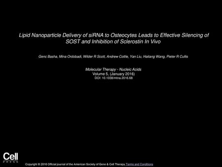 Molecular Therapy - Nucleic Acids