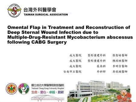 Omental Flap in Treatment and Reconstruction of Deep Sternal Wound Infection due to Multiple-Drug-Resistant Mycobacterium abscessus following CABG Surgery.