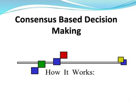 Consensus Based Decision Making