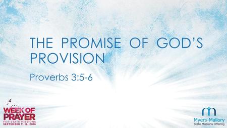 The promise of God’s Provision