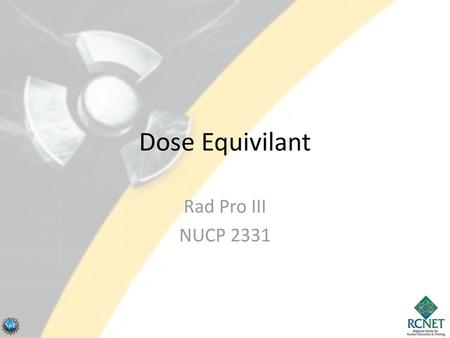 Dose Equivilant Rad Pro III NUCP 2331.