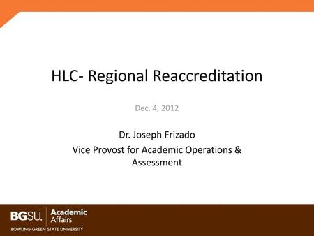 HLC- Regional Reaccreditation