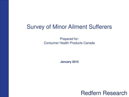 Survey of Minor Ailment Sufferers