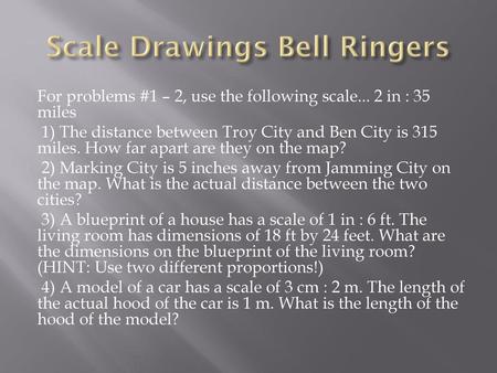 Scale Drawings Bell Ringers