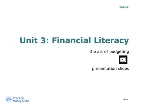 Unit 3: Financial Literacy