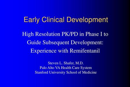 Early Clinical Development