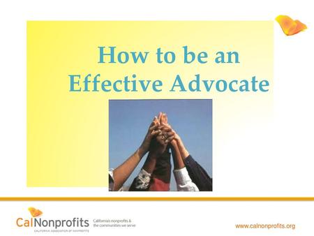 How to be an Effective Advocate