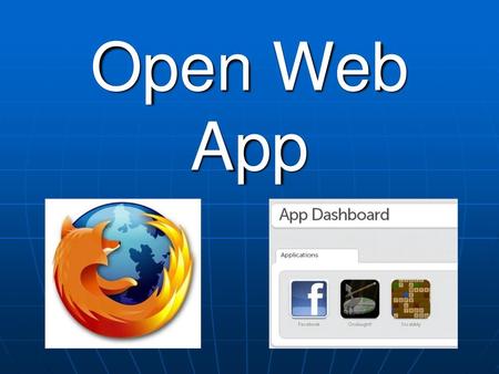 Open Web App.