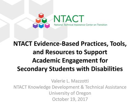 NTACT Knowledge Development & Technical Assistance