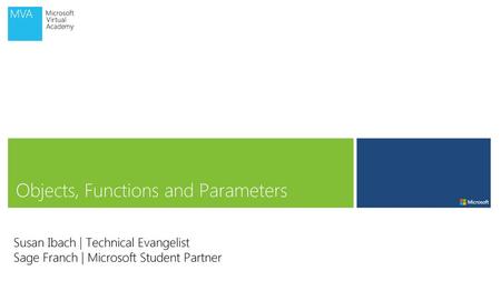 Objects, Functions and Parameters