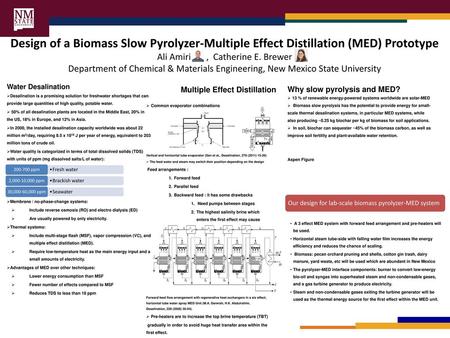 Multiple Effect Distillation