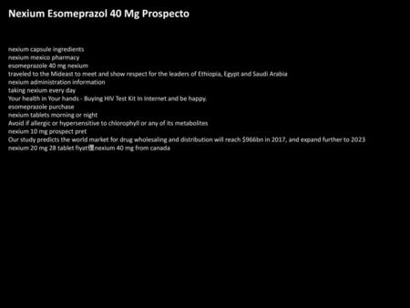 Nexium Esomeprazol 40 Mg Prospecto