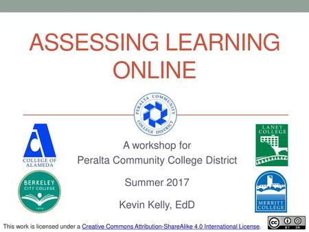 Assessing LEARNING ONLINE