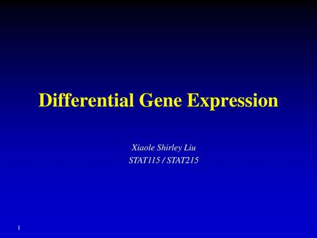 Differential Gene Expression