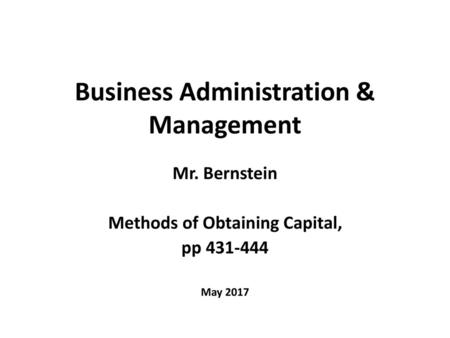 Business Administration & Management