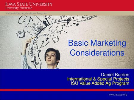 Basic Marketing Considerations