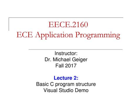 EECE.2160 ECE Application Programming