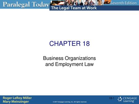 Business Organizations and Employment Law