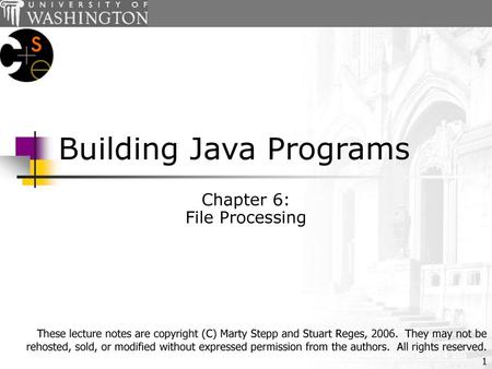 Building Java Programs