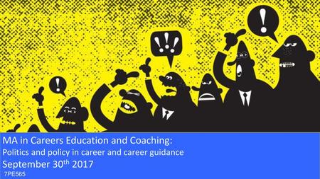 MA in Careers Education and Coaching: September 30th 2017