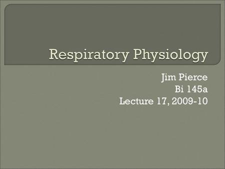 Respiratory Physiology