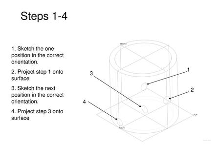 Steps Sketch the one position in the correct orientation.