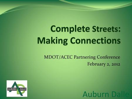 Complete Streets: Making Connections