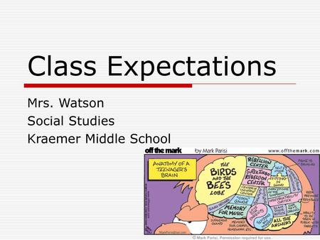 Mrs. Watson Social Studies Kraemer Middle School