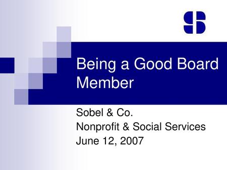 Being a Good Board Member