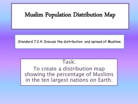 Muslim Population Distribution Map