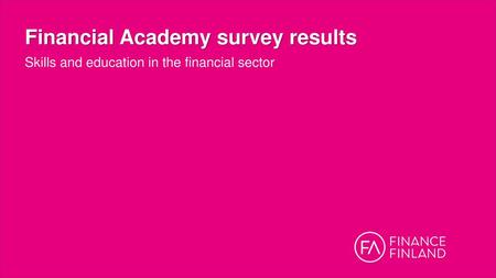 Financial Academy survey results